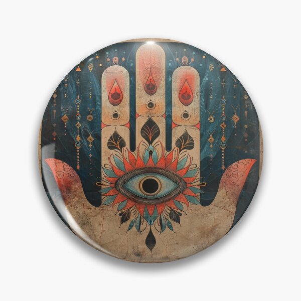 Item preview, Hamsa Hand Fatima Evil Eye Sticker designed and sold by MendaciousMina.