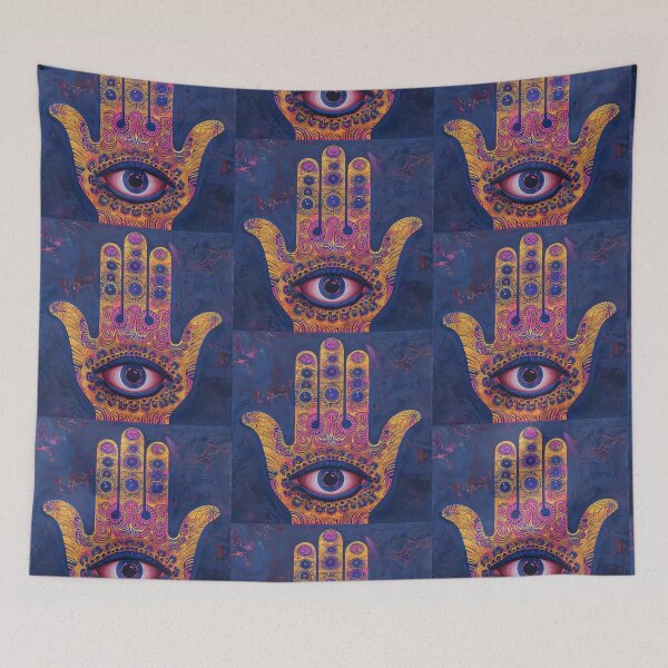 Item preview, Hamsa Hand Fatima Evil Eye Sticker designed and sold by MendaciousMina.