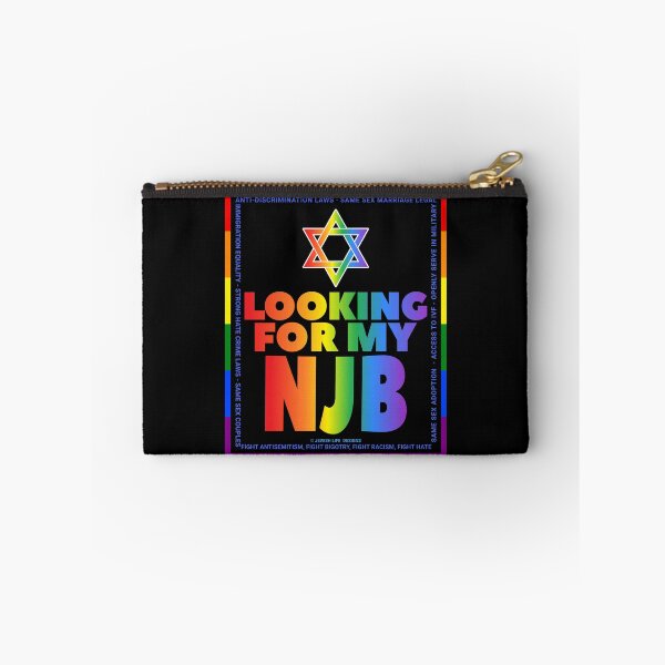Item preview, SUJD0054 Jewish Designs Looking For NJB LGBTQ Love Israel rainbow design shows how Israel protects LGBTQ Rights designed and sold by JewishDesigns.