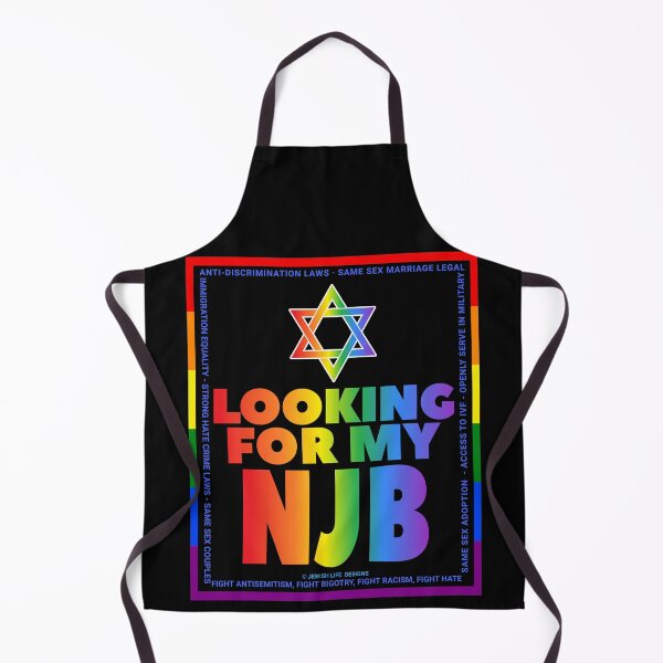 Item preview, SUJD0054 Jewish Designs Looking For NJB LGBTQ Love Israel rainbow design shows how Israel protects LGBTQ Rights designed and sold by JewishDesigns.