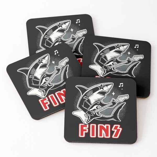 Item preview, Fins Retro Shark Electric Guitar Rock Concert Festival Music Band Funny Shark designed and sold by KsuAnn.