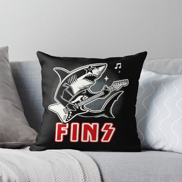 Item preview, Fins Retro Shark Electric Guitar Rock Concert Festival Music Band Funny Shark designed and sold by KsuAnn.