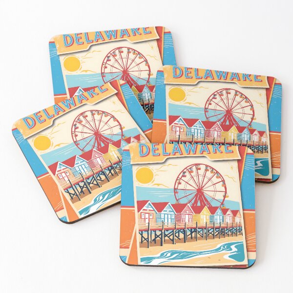Item preview, Delaware USA American Vintage Travel Tourism  designed and sold by TravelersGems.