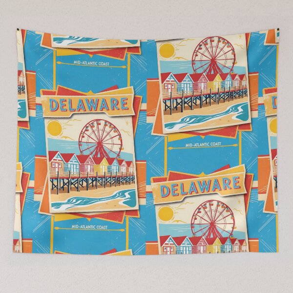 Item preview, Delaware USA American Vintage Travel Tourism  designed and sold by TravelersGems.