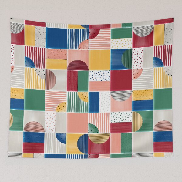Item preview, Painted Modern Tiles Festa designed and sold by DesigndN.