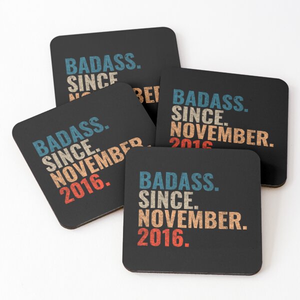 Item preview, Badass since November 2016 Vintage 2016 November birthday gift designed and sold by Teelogic.