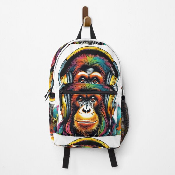Item preview, Multi coloured tattoo steam punked Orangutan design - 4 on White background designed and sold by Elizabeth-Banks.
