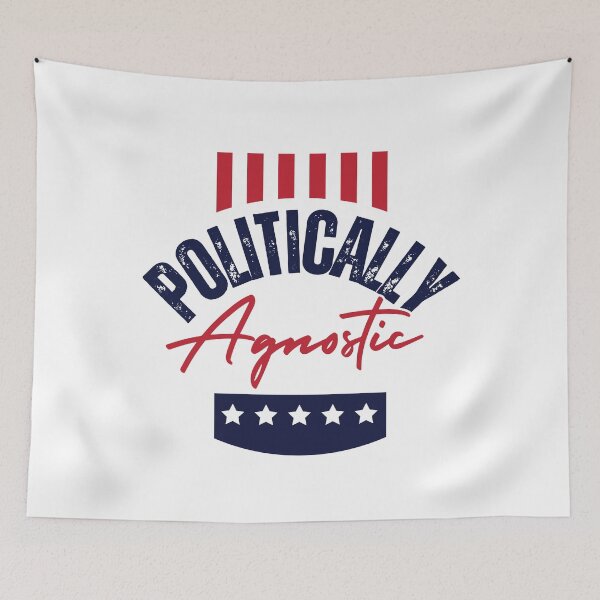 Item preview, Politically Agnostic-Political Quote T-Shirt designed and sold by PixelGrafiks.