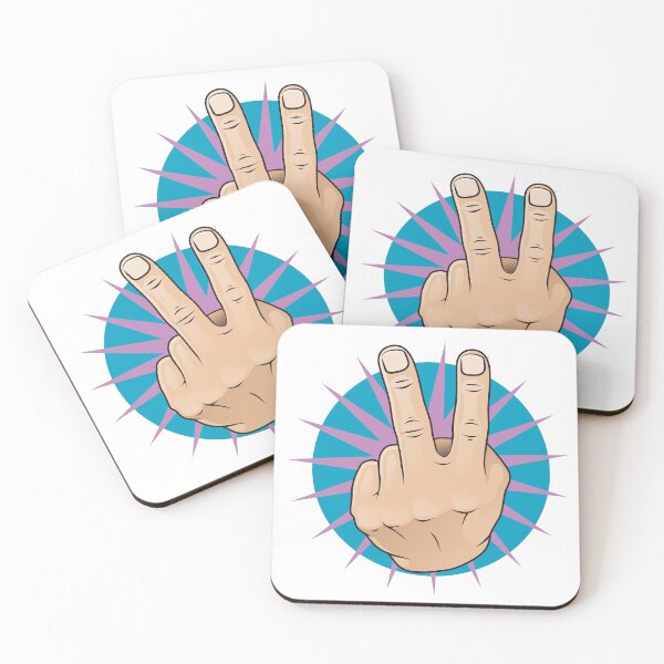 Item preview, Vintage Pop Art Style Two Fingers Up Hand Gesture Sign. designed and sold by jorgenmac.