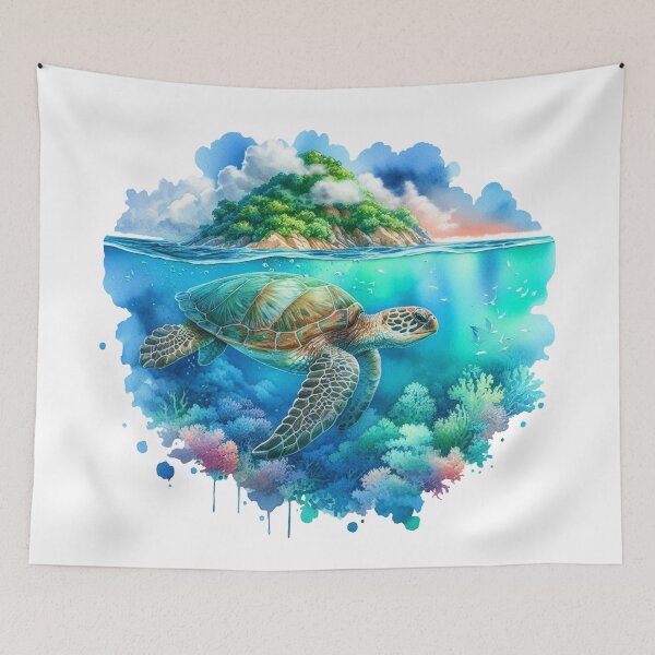 Item preview, Turtle and paradise designed and sold by Noe91.