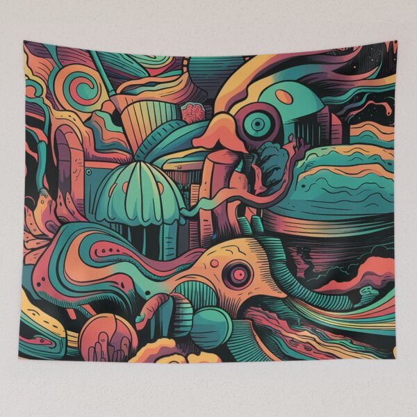Item preview, Psychedelic peace hippie retro trippy designed and sold by martin max.