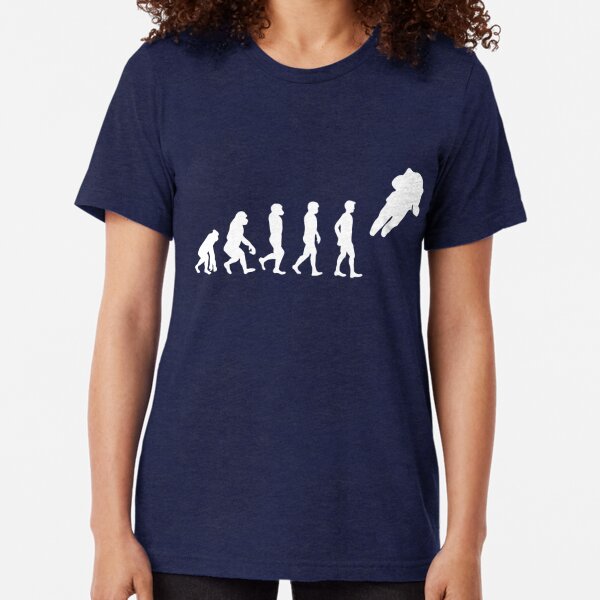 Evolution of Man kind to Astronaut Tri-blend T-Shirt