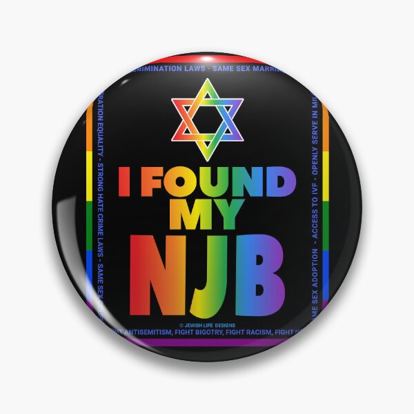 Item preview, SUJD0056 Jewish Designs I Found My NJB LGBTQ Love Israel rainbow design shows how Israel protects LGBTQ Rights designed and sold by JewishDesigns.