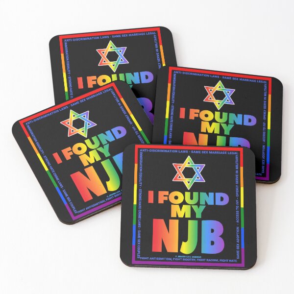 Item preview, SUJD0056 Jewish Designs I Found My NJB LGBTQ Love Israel rainbow design shows how Israel protects LGBTQ Rights designed and sold by JewishDesigns.