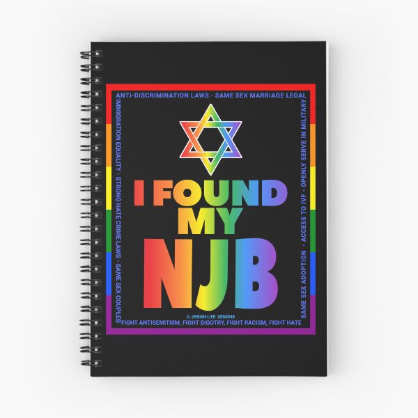 Item preview, SUJD0056 Jewish Designs I Found My NJB LGBTQ Love Israel rainbow design shows how Israel protects LGBTQ Rights designed and sold by JewishDesigns.