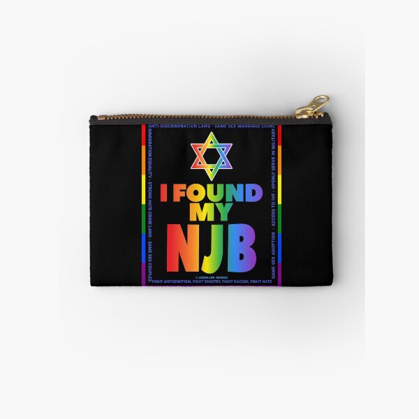Item preview, SUJD0056 Jewish Designs I Found My NJB LGBTQ Love Israel rainbow design shows how Israel protects LGBTQ Rights designed and sold by JewishDesigns.