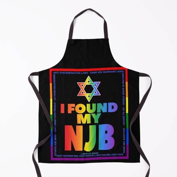 Item preview, SUJD0056 Jewish Designs I Found My NJB LGBTQ Love Israel rainbow design shows how Israel protects LGBTQ Rights designed and sold by JewishDesigns.