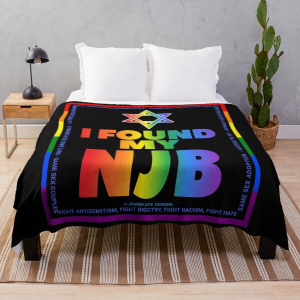 Item preview, SUJD0056 Jewish Designs I Found My NJB LGBTQ Love Israel rainbow design shows how Israel protects LGBTQ Rights designed and sold by JewishDesigns.