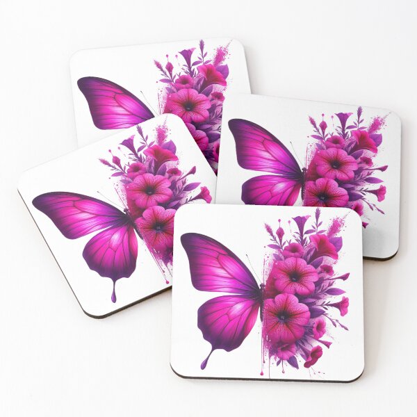 Item preview, Fuchsia Butterfly and flowers designed and sold by ForNext.