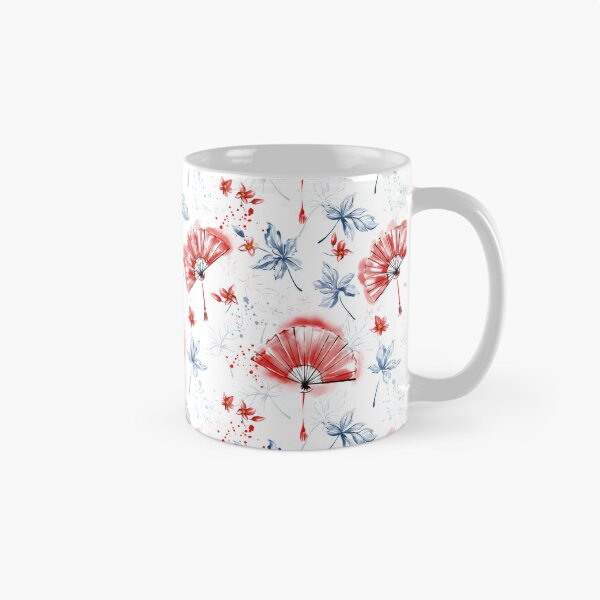 Item preview, Seamless pattern with watercolour red Japanese fans designed and sold by Ekalininart.