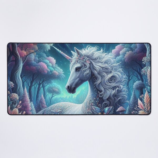 Item preview, Unicorn in a fairy field digital art designed and sold by BlueGnome.
