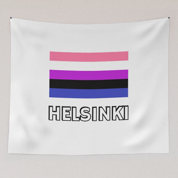 Item preview, Genderfluid Pride Flag Helsinki designed and sold by Inspirationmotivation.