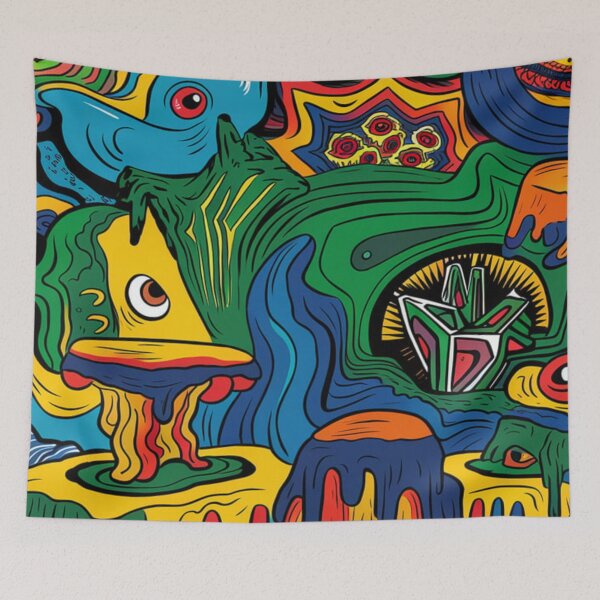Item preview, Psychedelic peace hippie retro trippy designed and sold by martin max.