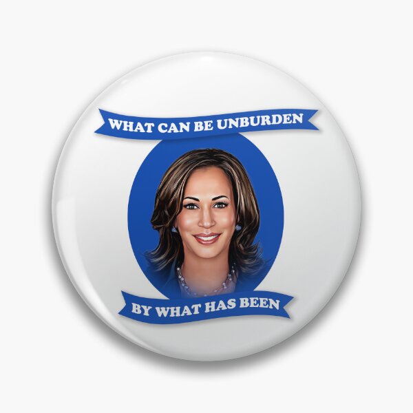 Item preview, Kamala Harris 'What Can be Unburden' Artwork in Blue designed and sold by goldsaturnmerch.