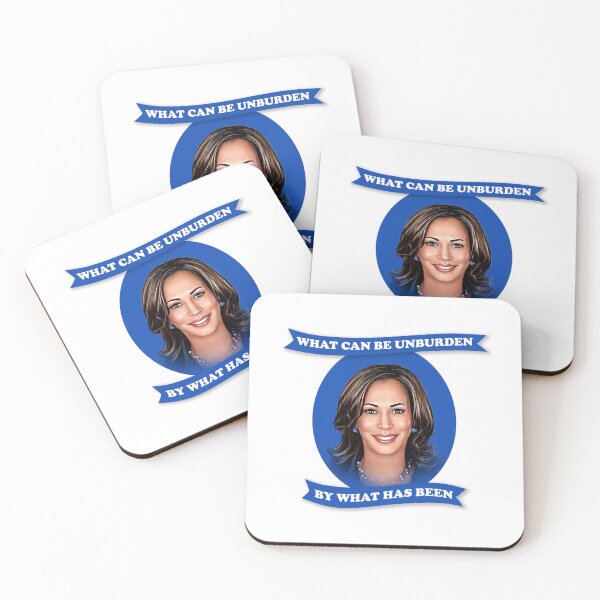 Item preview, Kamala Harris 'What Can be Unburden' Artwork in Blue designed and sold by goldsaturnmerch.