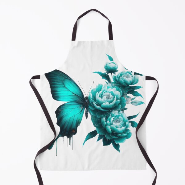 Item preview, Mariposa aguamarina y flores. designed and sold by ForNext.