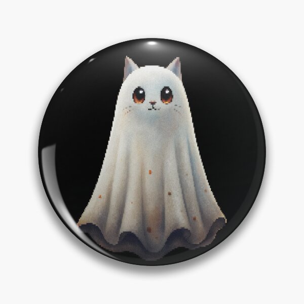 Item preview, Spooky Cute Cat Ghost Sheet Pixelate designed and sold by Lelijo.