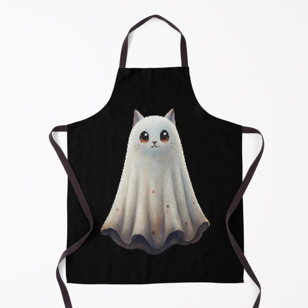 Item preview, Spooky Cute Cat Ghost Sheet Pixelate designed and sold by Lelijo.
