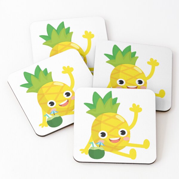 Item preview, pineapple drinking coconut water, Funny pineapple hello summer designed and sold by NoeySmiley55.