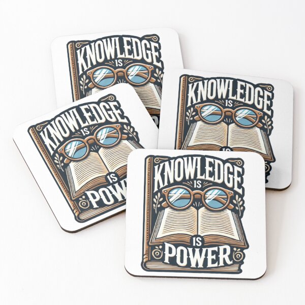 Item preview, Book and Glasses with 'Knowledge is Power' Text designed and sold by NattyGe.