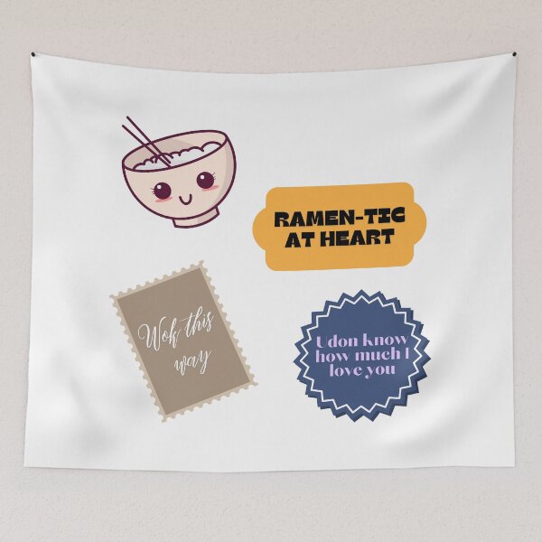 Item preview, cute ramen pun quotes bundle designed and sold by cloudzer0000.