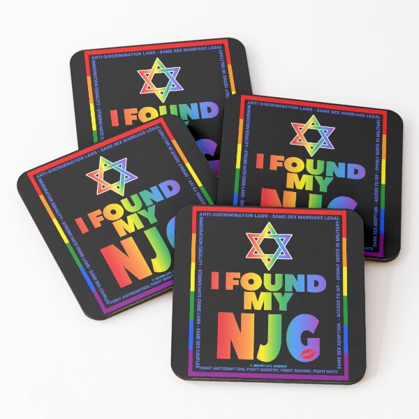 Artikelvorschau, SUJD0057 Jewish Designs „I Found My NJG“ oder „Nice Jewish Girl“ LGBTQ Love Israel. Das Regenbogen-Design zeigt, wie Israel LGBTQ-Rechte schützt. entworfen und verkauft von JewishDesigns.