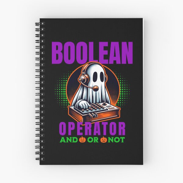 Item preview, Boolean Operator Ghost Funny Halloween Librarian designed and sold by darkskydelights.