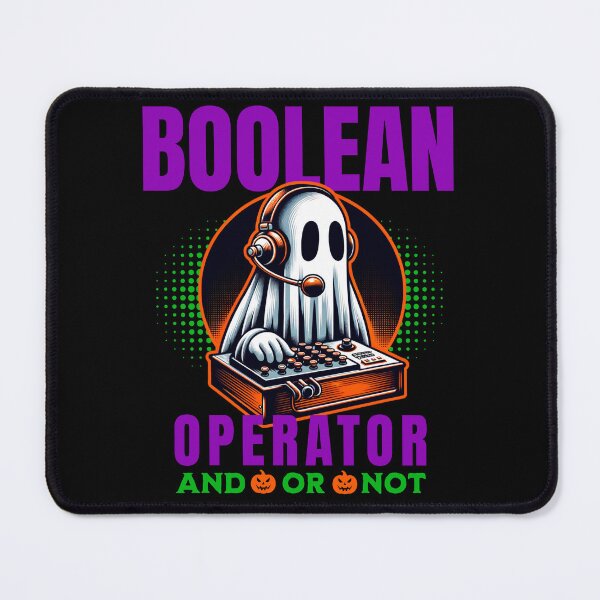 Item preview, Boolean Operator Ghost Funny Halloween Librarian designed and sold by darkskydelights.