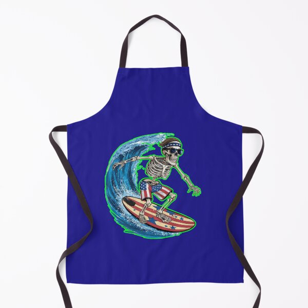 Item preview, Patriotic Surfing Skeleton designed and sold by WoodburyLake.
