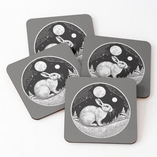 Item preview, Enchanting "Full Moon with Bunny" Design - Perfect for Dreamy Vibes designed and sold by InwzaDesign.