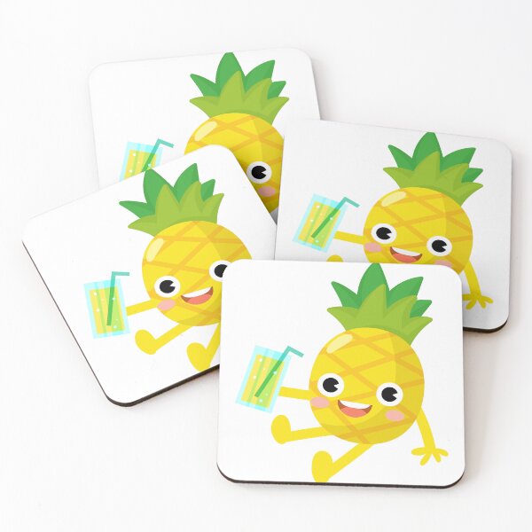 Item preview, pineapple drinking cocktails, orange juice, Funny pineapple hello summer designed and sold by NoeySmiley55.