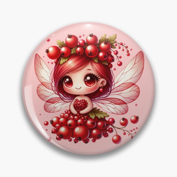 Item preview, Redcurrants Fairy with wings Fruits Summer Manga Anime Chibi Girl Kawaii Cassis Berries Elves designed and sold by Annika Shurafa.