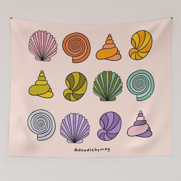 Item preview, Rainbow Seashells designed and sold by doodlebymeg.