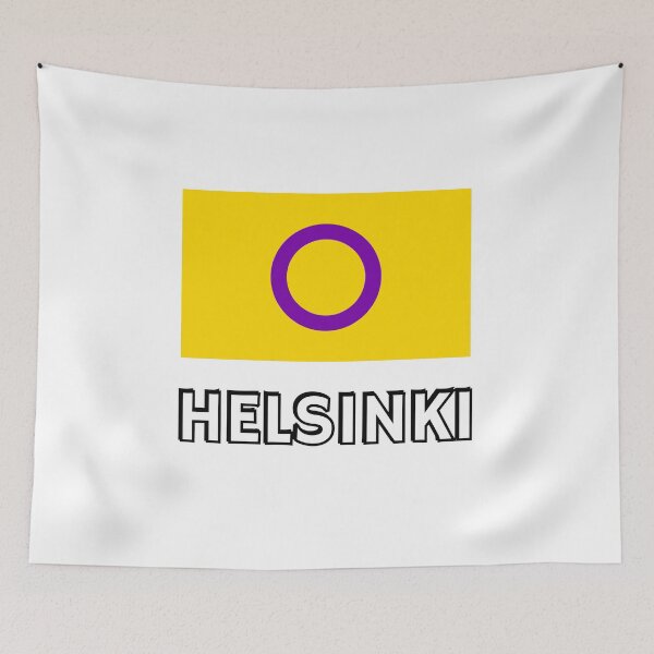 Item preview, Intersex Pride Flag Helsinki designed and sold by Inspirationmotivation.