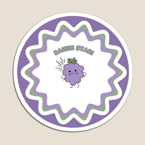 Item preview, Cute Teacher Reward Sticker Raisin Star Grape designed and sold by smileystudentsk.
