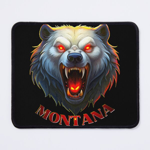 Item preview, Fierce Montana Bear - Fiery Eyes & Bared Fangs Design. designed and sold by VikArtStudio.