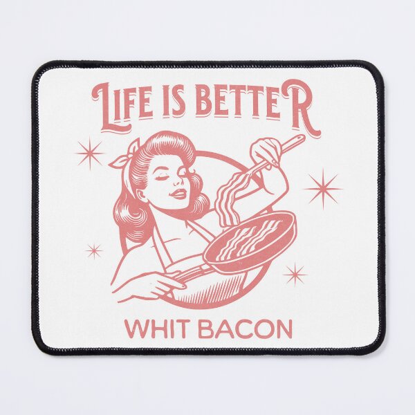 Item preview, Life is Better with Bacon - Retro Vintage Cooking Design designed and sold by CALIMASHIRTS.