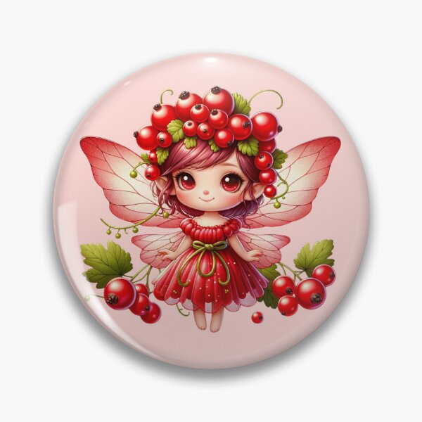 Item preview, Cute Currant Fairy Cassis Berries Fruits Elves Girl Manga Anime Chibi Kawaii Nature Summer designed and sold by Annika Shurafa.