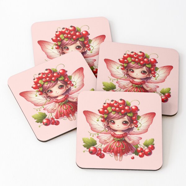 Item preview, Cute Currant Fairy Cassis Berries Fruits Elves Girl Manga Anime Chibi Kawaii Nature Summer designed and sold by Annika Shurafa.