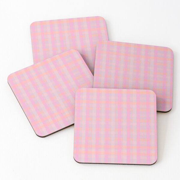Item preview, Inconsistent Plaid in pink and peach designed and sold by Artlizzard.